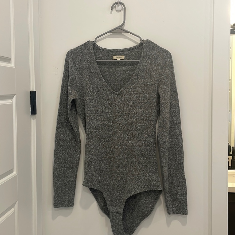 Madewell V-Neck Long Sleeve Bodysuit